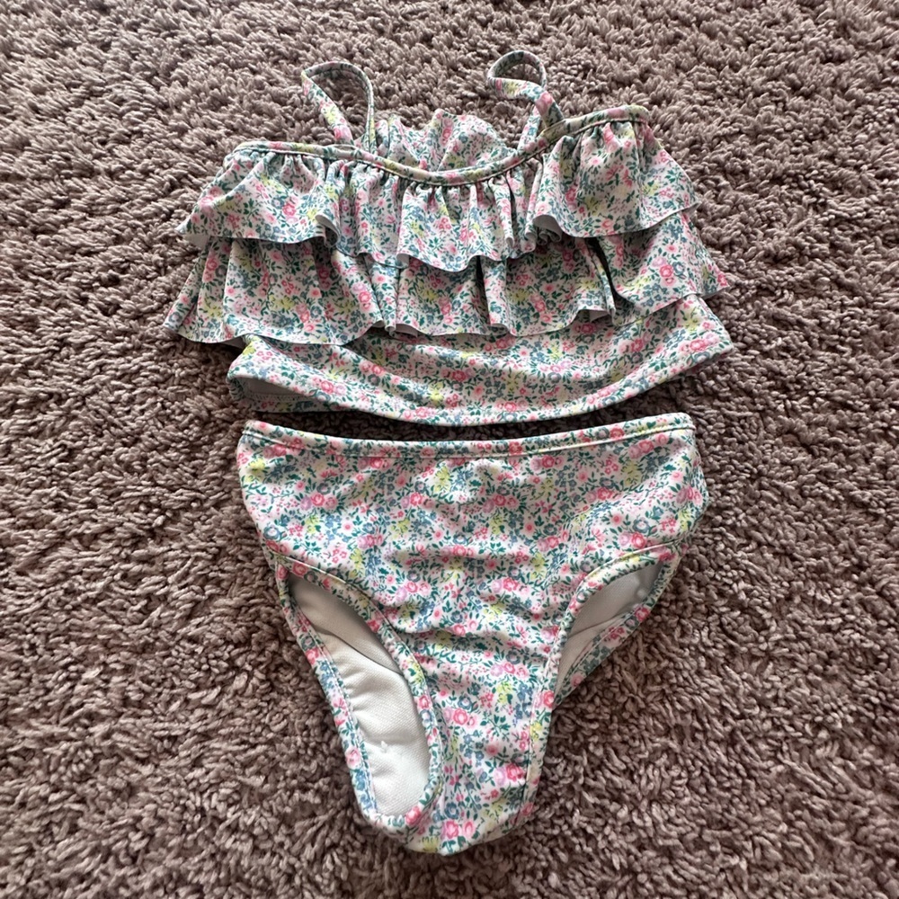 Preloved GAP Floral Bathing Suit Cover Set - Pink and Green - Picture 1 of 3